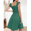 imageANRABESS Womens Summer Short Dress 2026 Square Neck Sleeveless A Line Ruffled Wedding Casual Cute Teen Beach Mini SundressGreen
