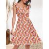 imageANRABESS Womens Summer Short Dress 2026 Square Neck Sleeveless A Line Ruffled Wedding Casual Cute Teen Beach Mini SundressOrange Floral
