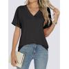 imageANRABESS Womens T Shirts Short Sleeve V Neck Shirts Summer Loose Fit Dressy Tops Business Casual Blouses 2026 Basic TeesBlack
