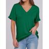 imageANRABESS Womens T Shirts Short Sleeve V Neck Shirts Summer Loose Fit Dressy Tops Business Casual Blouses 2026 Basic TeesGreen