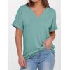 imageANRABESS Womens T Shirts Short Sleeve V Neck Shirts Summer Loose Fit Dressy Tops Business Casual Blouses 2026 Basic TeesGreen Blue