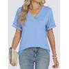 imageANRABESS Womens T Shirts Short Sleeve V Neck Shirts Summer Loose Fit Dressy Tops Business Casual Blouses 2026 Basic TeesLight Blue