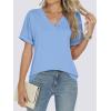 imageANRABESS Womens T Shirts Short Sleeve V Neck Shirts Summer Loose Fit Dressy Tops Business Casual Blouses 2026 Basic TeesLight Blue