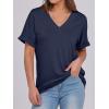 imageANRABESS Womens T Shirts Short Sleeve V Neck Shirts Summer Loose Fit Dressy Tops Business Casual Blouses 2026 Basic TeesNavy Blue