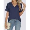 imageANRABESS Womens T Shirts Short Sleeve V Neck Shirts Summer Loose Fit Dressy Tops Business Casual Blouses 2026 Basic TeesNavy Blue