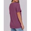 imageANRABESS Womens T Shirts Short Sleeve V Neck Shirts Summer Loose Fit Dressy Tops Business Casual Blouses 2026 Basic TeesWine Red