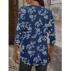 imageANRABESS Womens Tops 34 Sleeve Casual Henley Shirts V Neck Buttons Dressy Work Business Blouses 2026 Spring Trendy ClothesDark Navy Floral