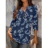 imageANRABESS Womens Tops 34 Sleeve Casual Henley Shirts V Neck Buttons Dressy Work Business Blouses 2026 Spring Trendy ClothesDark Navy Floral