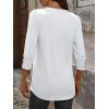 imageANRABESS Womens Tops 34 Sleeve Casual Henley Shirts V Neck Buttons Dressy Work Business Blouses 2026 Spring Trendy ClothesWhite