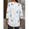 imageANRABESS Womens Tops 34 Sleeve Casual Henley Shirts V Neck Buttons Dressy Work Business Blouses 2026 Spring Trendy ClothesWhite With Blue Floral