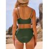 imageANRABESS Womens Triangle Bikini Sets O Ring Cut Out Two Piece Swimsuit Mid Rise Cute 2026 Summer Beach Cheeky Bathing SuitsArmy Green