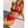 imageANRABESS Womens Triangle Bikini Sets O Ring Cut Out Two Piece Swimsuit Mid Rise Cute 2026 Summer Beach Cheeky Bathing SuitsDeep Red