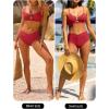 imageANRABESS Womens Triangle Bikini Sets O Ring Cut Out Two Piece Swimsuit Mid Rise Cute 2026 Summer Beach Cheeky Bathing SuitsDeep Red