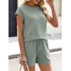 imageANRABESS Womens Waffle Knit 2 Piece Short Sets Cap Sleeve Summer 2026 Matching Lounge Outfits Travel Beach Vacation SweatsuitSage Green