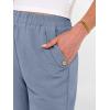 imageANRABESS Womens Wide Leg Capri Pants Elastic Waist Casual Loose Lounge Trousers 2026 Summer Flowy Beach Vacation ClothesGrey Blue