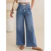 imageANRABESS Womens Wide Leg Jeans High Waisted Trendy Drawstring Denim Pants Casual Relaxed Fit Trouser with PocketsBlue