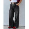 imageANRABESS Womens Wide Leg Jeans High Waisted Trendy Drawstring Denim Pants Casual Relaxed Fit Trouser with PocketsWished Black