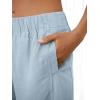 imageANRABESS Womens Wide Leg Linen Pants Summer Boho Casual Elastic Waist Long Lounge Travel Pants Trousers with PocketsBaby Blue