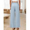 imageANRABESS Womens Wide Leg Linen Pants Summer Boho Casual Elastic Waist Long Lounge Travel Pants Trousers with PocketsBaby Blue