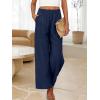 imageANRABESS Womens Wide Leg Linen Pants Summer Boho Casual Elastic Waist Long Lounge Travel Pants Trousers with PocketsNavy Blue