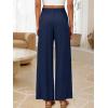imageANRABESS Womens Wide Leg Linen Pants Summer Boho Casual Elastic Waist Long Lounge Travel Pants Trousers with PocketsNavy Blue