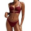 imageANRABESS Bikini Sets for Women Two Piece Swimsuit Summer Sexy Double Loop Cheeky Thong Bathing Suits Beach Vacation SwimwearDeep Red