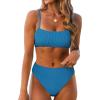 imageANRABESS High Waisted Bikini Sets for Women Tummy Control 2 Piece Swimsuits Ribbed Textured Bathing Suits Beach SwimwearLight Blue
