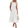 imageANRABESS Women Midi Dresses 2026 Summer Casual Sleeveless Sundress High Neck Tank Top Racerback Flowy Beach Dress  PocketsWhite