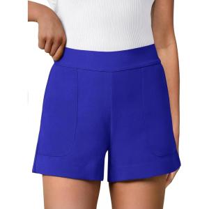 imageANRABESS Shorts for Women Summer Casual High Waisted Side Zipper Dressy Shorts with Pockets Comfy Cute 2026 Vacation OutfitsBlue