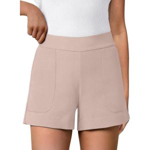 imageANRABESS Shorts for Women Summer Casual High Waisted Side Zipper Dressy Shorts with Pockets Comfy Cute 2026 Vacation OutfitsLight Khaki