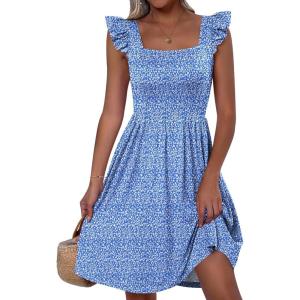 imageANRABESS Womens Summer Short Dress 2026 Square Neck Sleeveless A Line Ruffled Wedding Casual Cute Teen Beach Mini SundressBlue Floral 02