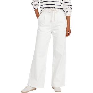 imageANRABESS Womens Wide Leg Jeans High Waisted Trendy Drawstring Denim Pants Casual Relaxed Fit Trouser with PocketsWhite