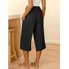 imageANRABESS Capris Pants for Women Summer Casual Loose Flowy High Waisted Smocked Palazzo 2026 Lounge Beach Cropped TrousersBlack