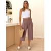 imageANRABESS Capris Pants for Women Summer Casual Loose Flowy High Waisted Smocked Palazzo 2026 Lounge Beach Cropped TrousersBrown