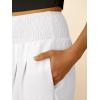 imageANRABESS Capris Pants for Women Summer Casual Loose Flowy High Waisted Smocked Palazzo 2026 Lounge Beach Cropped TrousersWhite