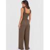 imageANRABESS Jumpsuits for Women Dressy Casual Smocked Sleeveless Wide Leg Longe Rompers One Piece 2026 Summer Vacation OutfitsCoffee