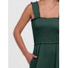 imageANRABESS Jumpsuits for Women Dressy Casual Smocked Sleeveless Wide Leg Longe Rompers One Piece 2026 Summer Vacation OutfitsDeep Green