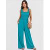imageANRABESS Jumpsuits for Women Dressy Casual Smocked Sleeveless Wide Leg Longe Rompers One Piece 2026 Summer Vacation OutfitsLake Green