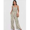 imageANRABESS Jumpsuits for Women Dressy Casual Smocked Sleeveless Wide Leg Longe Rompers One Piece 2026 Summer Vacation OutfitsPink Yellow Floral