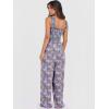 imageANRABESS Jumpsuits for Women Dressy Casual Smocked Sleeveless Wide Leg Longe Rompers One Piece 2026 Summer Vacation OutfitsPurple Flora