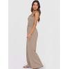 imageANRABESS Jumpsuits for Women Dressy Casual Smocked Sleeveless Wide Leg Longe Rompers One Piece 2026 Summer Vacation OutfitsTaupe