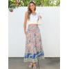 imageANRABESS Maxi Skirts for Women 2026 Summer Boho Long Flowy Floral Elastic High Waist Skirt Casual Travel Skirt with PocketsApricot