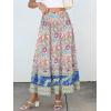 imageANRABESS Maxi Skirts for Women 2026 Summer Boho Long Flowy Floral Elastic High Waist Skirt Casual Travel Skirt with PocketsApricot