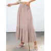 imageANRABESS Maxi Skirts for Women 2026 Summer Boho Long Flowy Floral Elastic High Waist Skirt Casual Travel Skirt with PocketsBrown Khaki