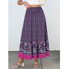 imageANRABESS Maxi Skirts for Women 2026 Summer Boho Long Flowy Floral Elastic High Waist Skirt Casual Travel Skirt with PocketsDeep Purple Floral