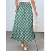 imageANRABESS Maxi Skirts for Women 2026 Summer Boho Long Flowy Floral Elastic High Waist Skirt Casual Travel Skirt with PocketsGreen