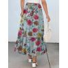 imageANRABESS Maxi Skirts for Women 2026 Summer Boho Long Flowy Floral Elastic High Waist Skirt Casual Travel Skirt with PocketsGreen Floral