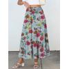 imageANRABESS Maxi Skirts for Women 2026 Summer Boho Long Flowy Floral Elastic High Waist Skirt Casual Travel Skirt with PocketsGreen Floral