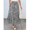 imageANRABESS Maxi Skirts for Women 2026 Summer Boho Long Flowy Floral Elastic High Waist Skirt Casual Travel Skirt with PocketsLeopard Print