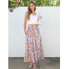imageANRABESS Maxi Skirts for Women 2026 Summer Boho Long Flowy Floral Elastic High Waist Skirt Casual Travel Skirt with PocketsMulticolored Floral